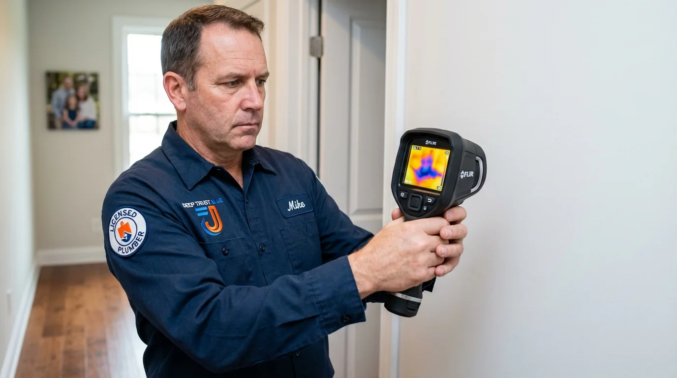 Thermal imaging leak detection by Johns Plumbing LLC in Greenfield